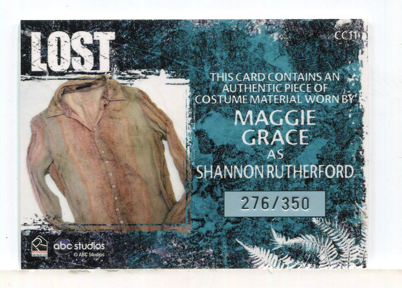 Lost Relics Maggie Grace as Shannon Rutherford Relic Costume Card CC11 #276/350