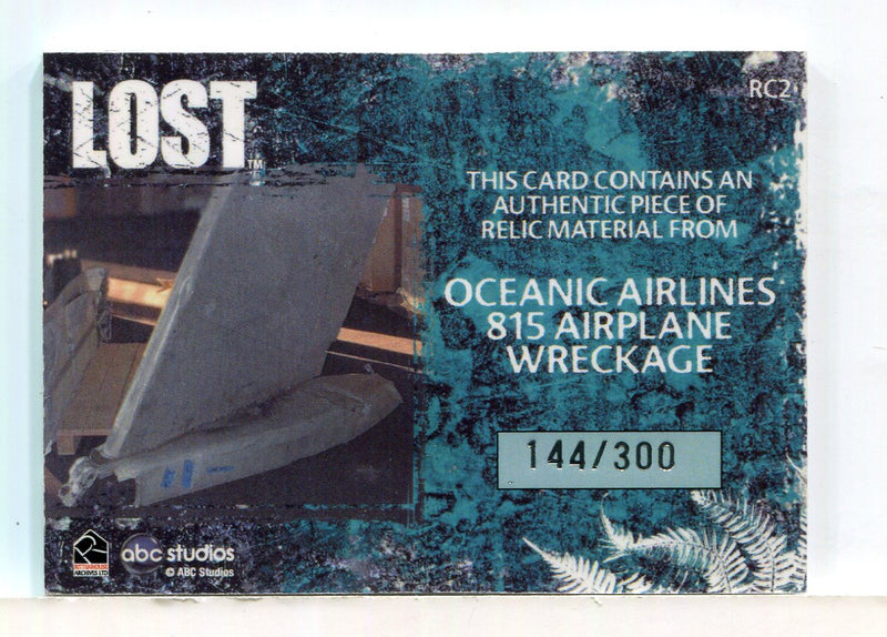 Lost Relics Oceanic 815 Airplane Wreckage Variant Relic Prop Card RC2 #144/300