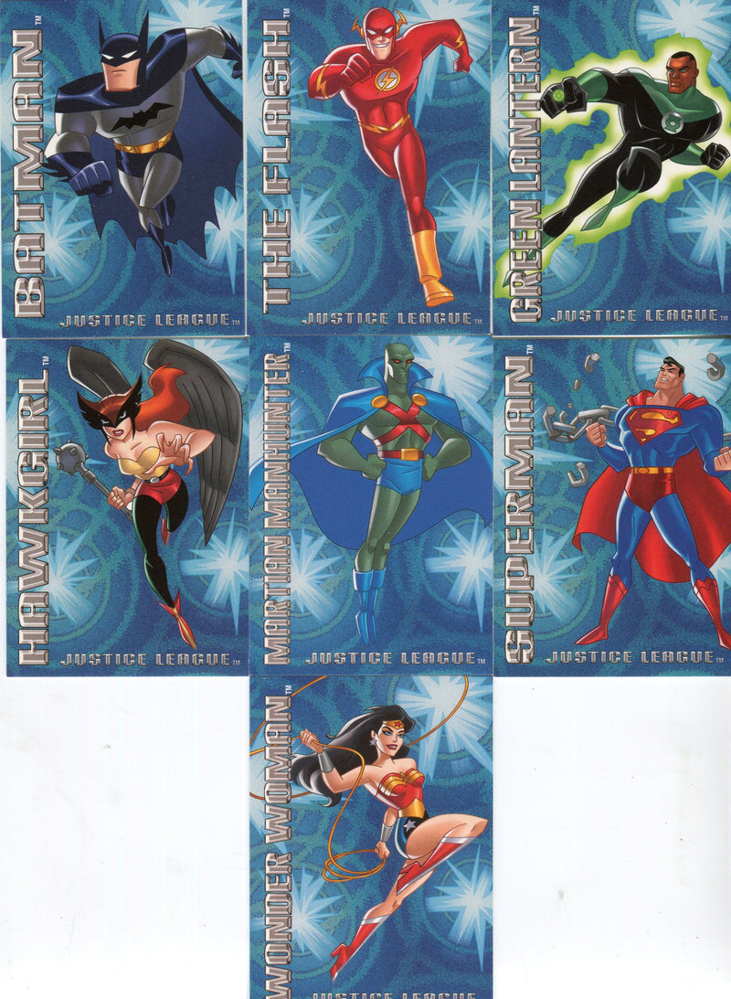 DC Comics Justice League 2004 Post Cereal Chase Card Set 7 Cards Batman Superman