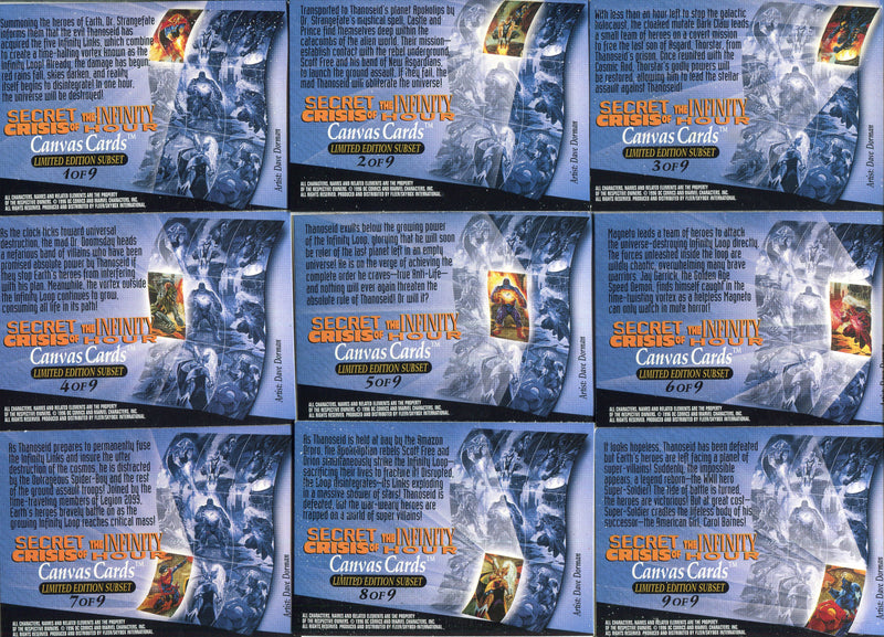 Amalgam DC vs Marvel Canvas Puzzle Chase Card Set (9) Fleer/Skybox 1995
