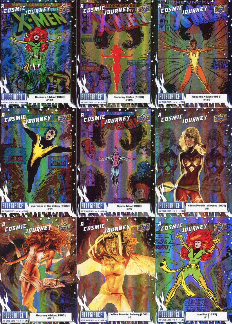 Marvel Allegiance Avengers vs X-Men Chase Card Set PJ1 - PJ18 Upper Deck 2023