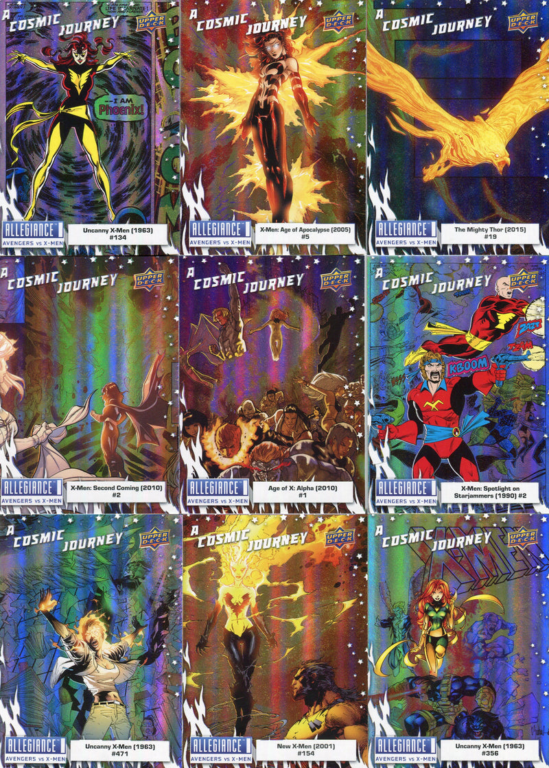 Marvel Allegiance Avengers vs X-Men Chase Card Set PJ1 - PJ18 Upper Deck 2023
