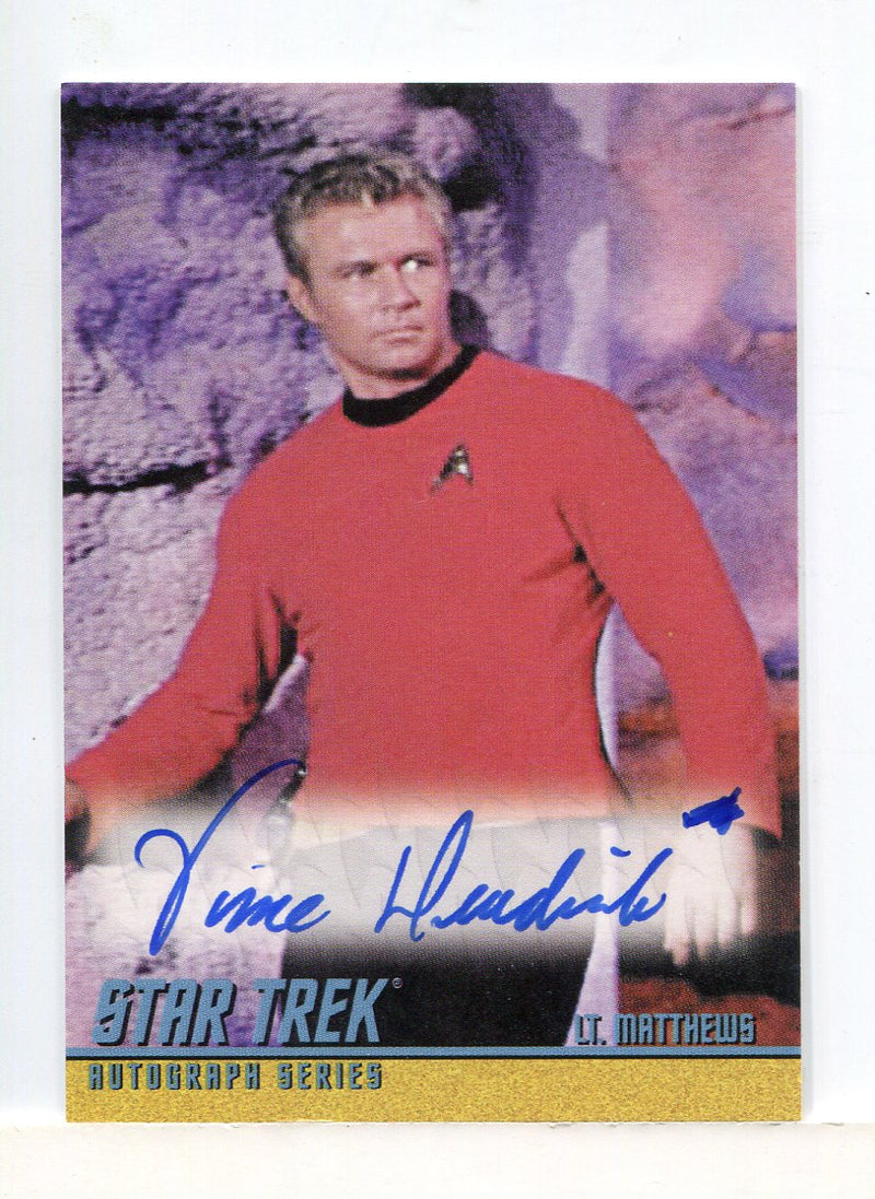 Star Trek TOS 40th Anniversary 2 Vince Deadrick as Lt. Matthews Autograph Card A158