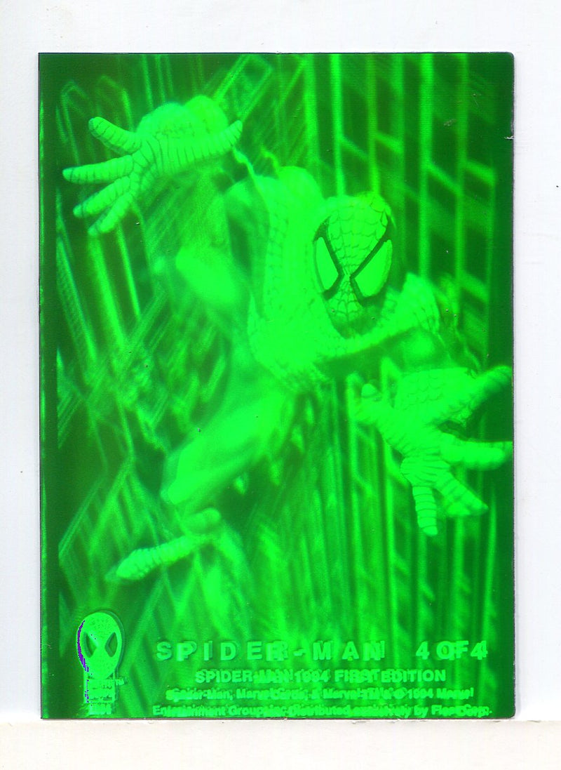 Amazing Spider-man 1994 3D Hologram Chase Card Spider-man #4 of 4 Fleer
