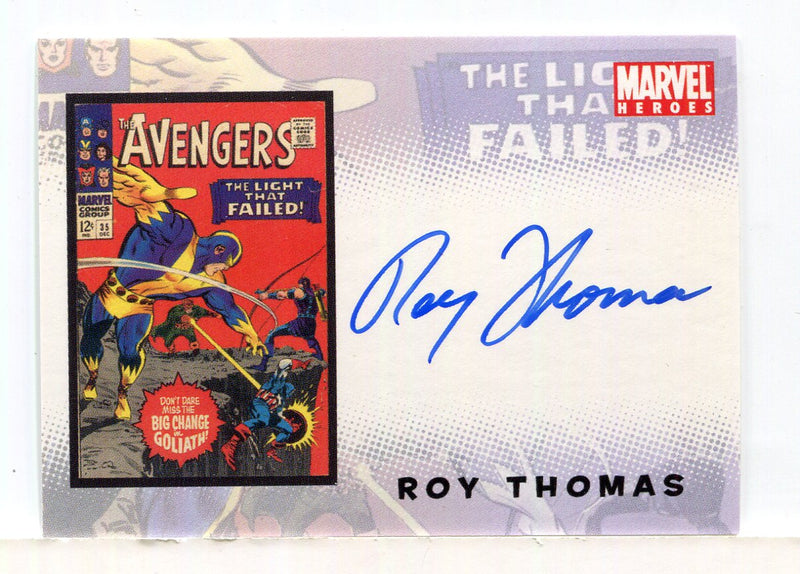 Avengers Complete 1963 to Present Roy Thomas Autograph Card