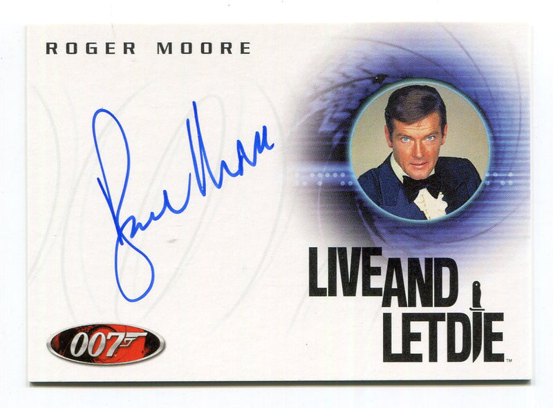James Bond A29 The Quotable James Bond Roger Moore Autograph Card - TvMovieCards.com