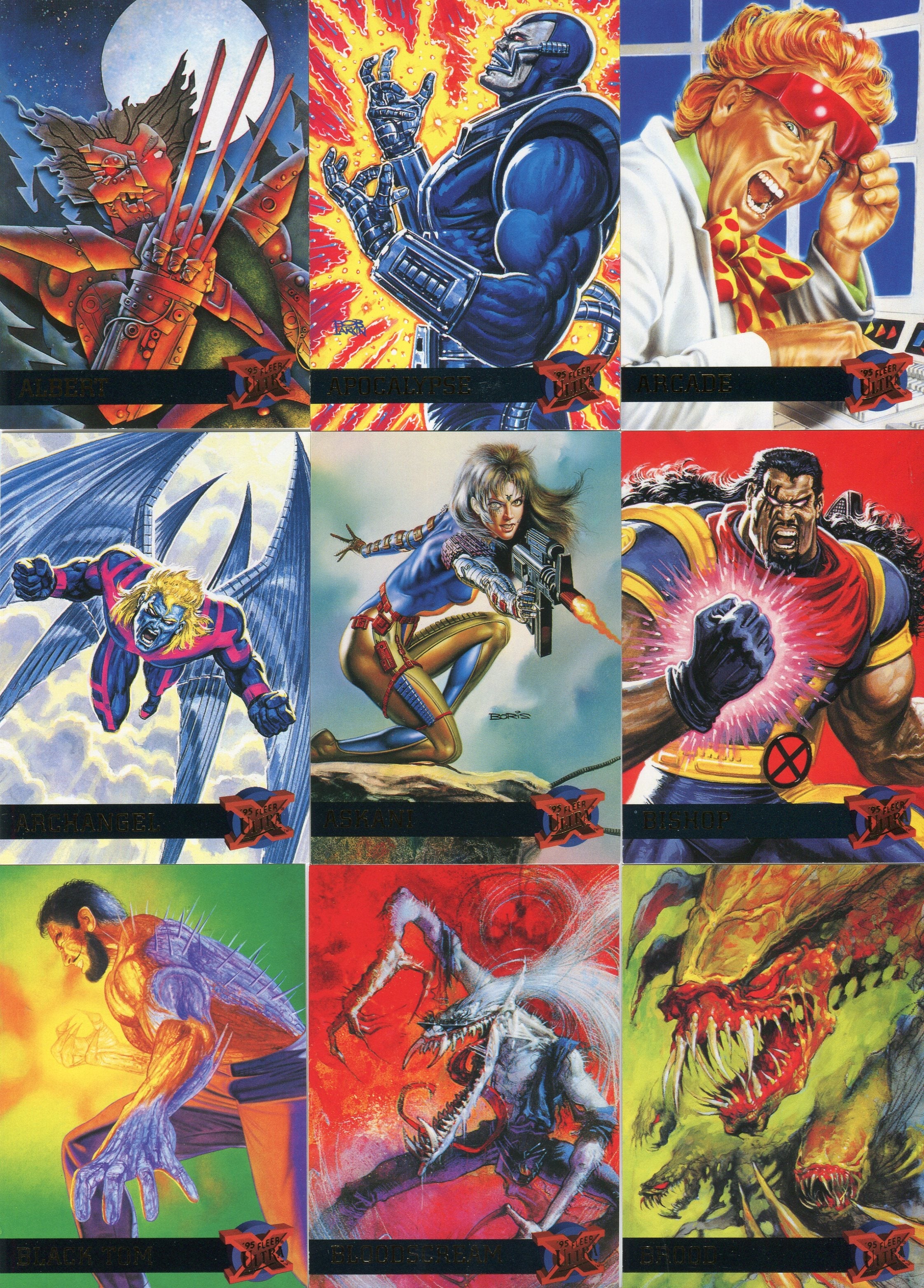 Marvel X-Men 1995 Fleer Ultra 150 Base Trading Card Set