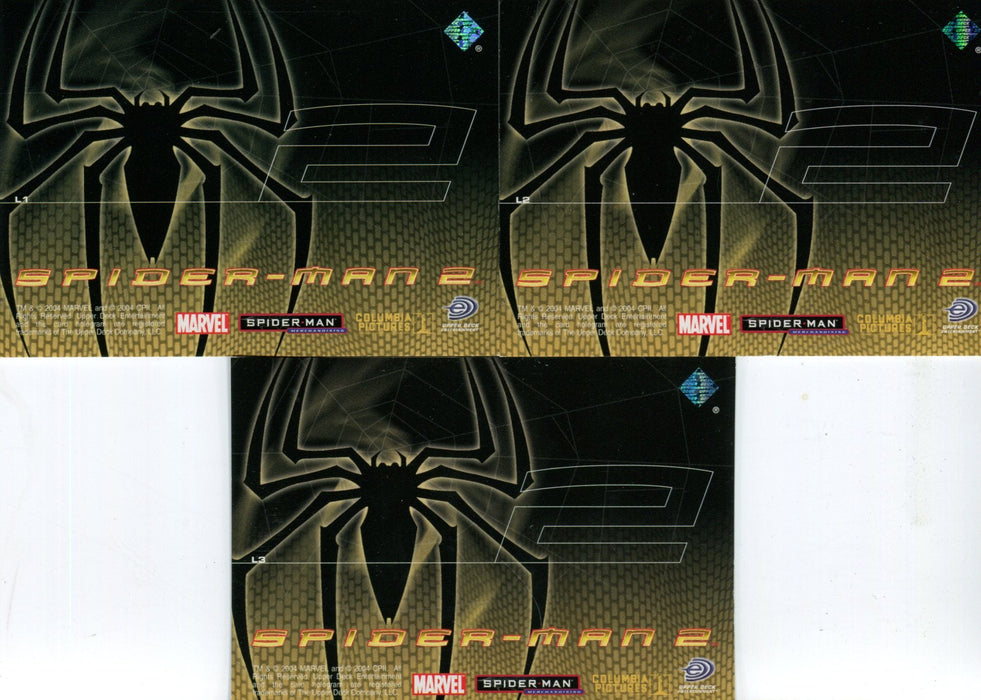 Spider-Man 2 Movie Lenticular Motion Chase Card Set L1 L2 L3 Upper Deck 2004   - TvMovieCards.com