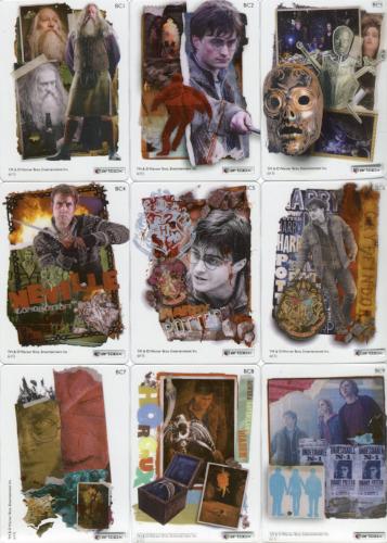 Harry Potter Deathly Hallows 2 Clear Cel Chase Card Set 9 Cards BC1 - BC9   - TvMovieCards.com