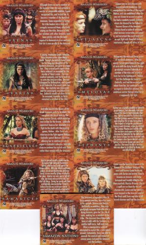 Xena Beauty and Brawn Amazon Warriors Chase Card Set AW1 -AW9   - TvMovieCards.com