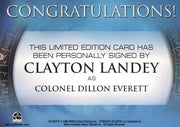 Stargate Atlantis Season Two Clayton Landey as Dillon Everett Autograph Card   - TvMovieCards.com