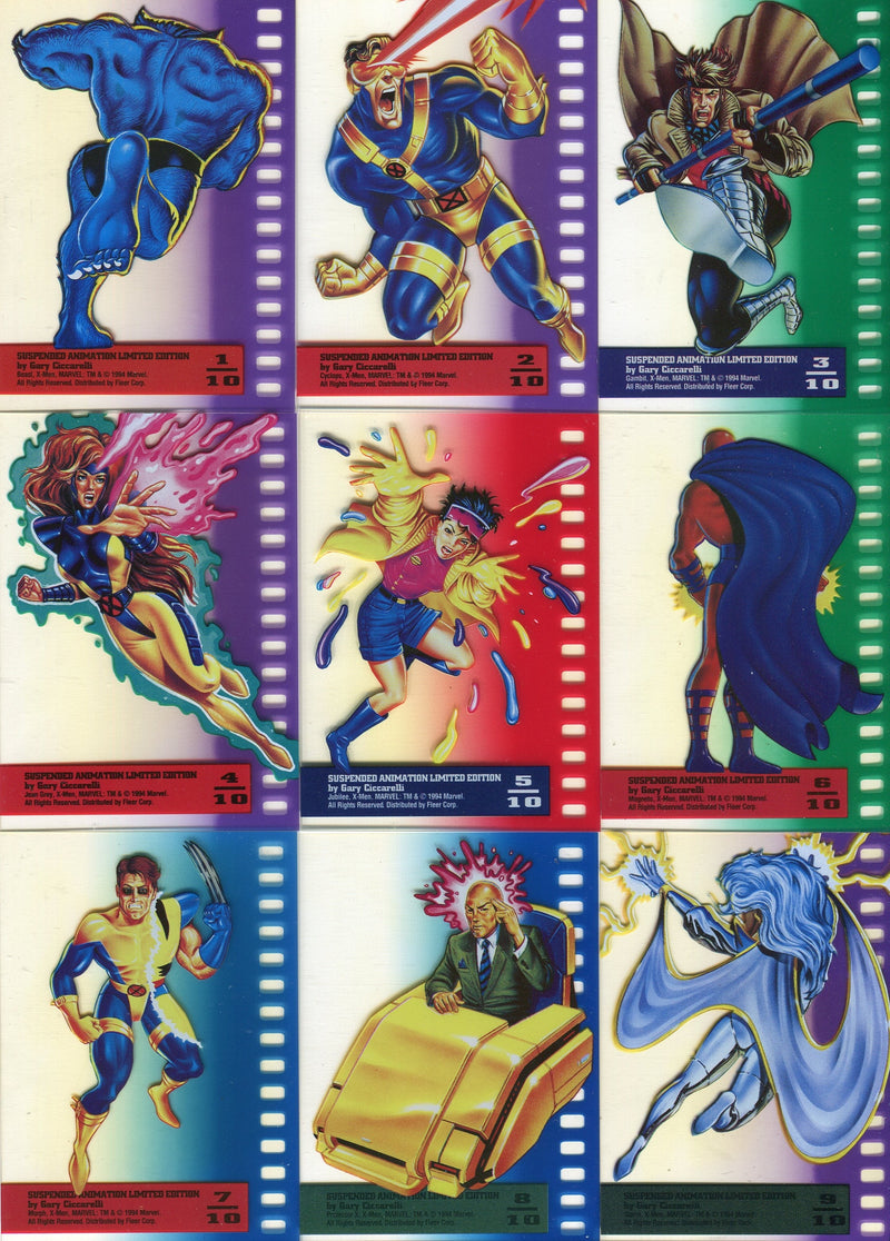 Marvel X-Men  Ultra Suspended Animation (10) Cell Chase Card Set 1995 Fleer   - TvMovieCards.com