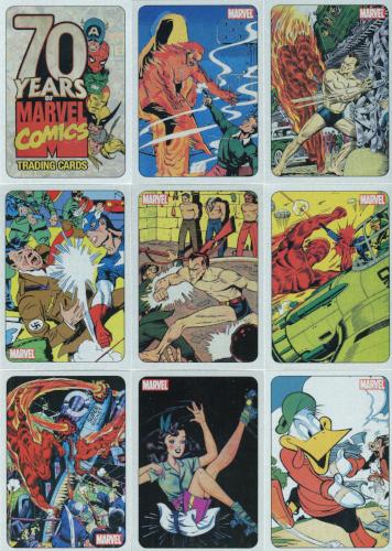 Marvel 70 Years of Marvel Comics Metallic Silver Foil Parallel Card Set 72 Cards   - TvMovieCards.com