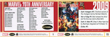 Marvel 70 Years of Marvel Comics Metallic Silver Foil Parallel Card Set 72 Cards   - TvMovieCards.com