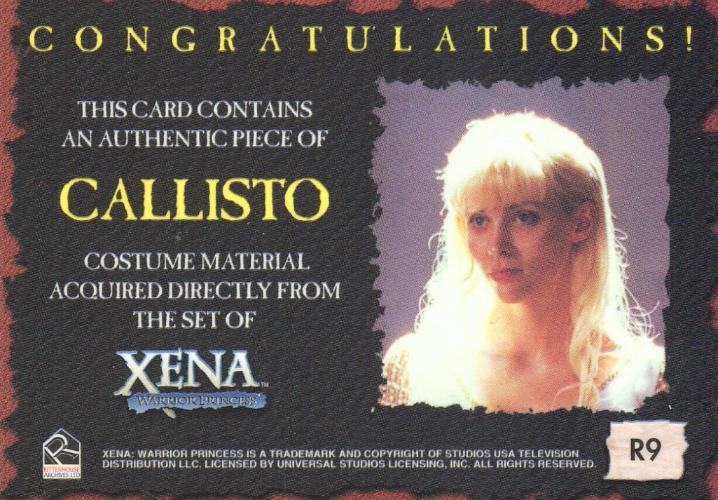 Xena Season Six Callisto Costume Card R9   - TvMovieCards.com