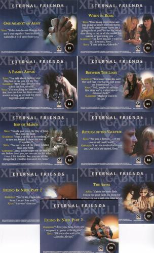 Xena The Quotable Eternal Friends Chase Card Set E1 -E9   - TvMovieCards.com