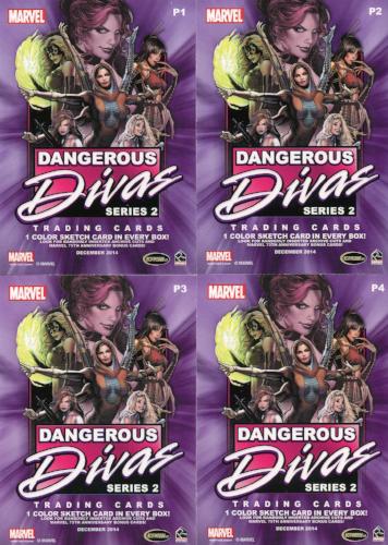 Marvel Dangerous Divas Series 2 Promo Card Set 4 Cards   - TvMovieCards.com