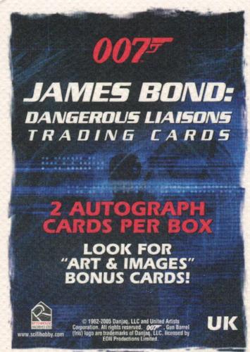 James Bond Dangerous Liaisons Promo Card UK   - TvMovieCards.com