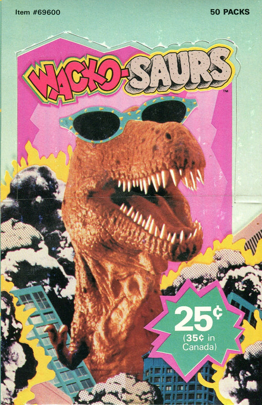 Dinosaurs Wacko-Saurs Series 1 Vintage Sticker Card Box 50 Packs Zoot 1987   - TvMovieCards.com