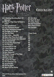 Harry Potter and the Goblet of Fire Base Card Set 90 Cards Artbox 2005   - TvMovieCards.com