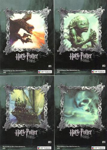 Harry Potter and the Goblet of Fire Box Topper Chase Card Set 4 Cards   - TvMovieCards.com