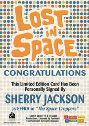 Lost in Space Complete Sherry Jackson as Effra Autograph Card   - TvMovieCards.com