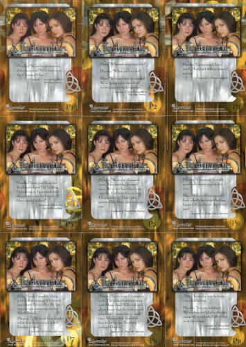 Charmed Season 1 The Charmed Ones Puzzle Chase Card Set P1 thru P9   - TvMovieCards.com