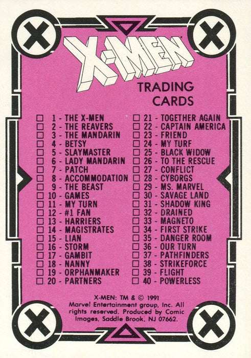 X-Men Jim Lee Art Base Card Set 90 Cards Comic Images 1991   - TvMovieCards.com