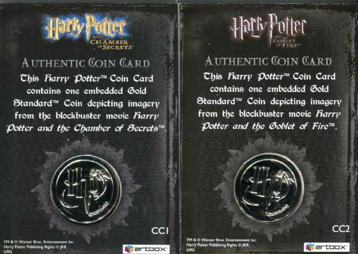 Harry Potter Memorable Moments CC1 and CC2 Silver Prop Card HP Set   - TvMovieCards.com