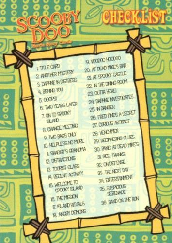 Scooby Doo Movie 1 Base Card Set 72 Cards Inkworks 2002   - TvMovieCards.com