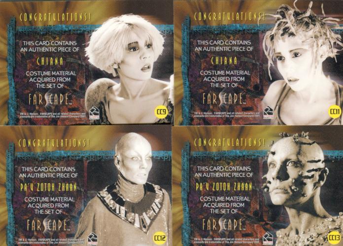 Farscape Season 2 Costume Card Lot 4 Cards   - TvMovieCards.com