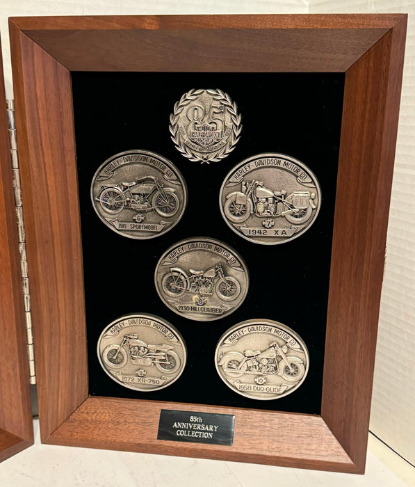 1988 Harley Davidson 85th Anniversary Collection Silver Series 12 Medallion Set   - TvMovieCards.com