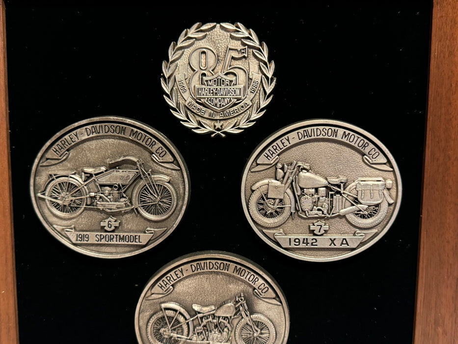 1988 Harley Davidson 85th Anniversary Collection Silver Series 12 Medallion Set   - TvMovieCards.com