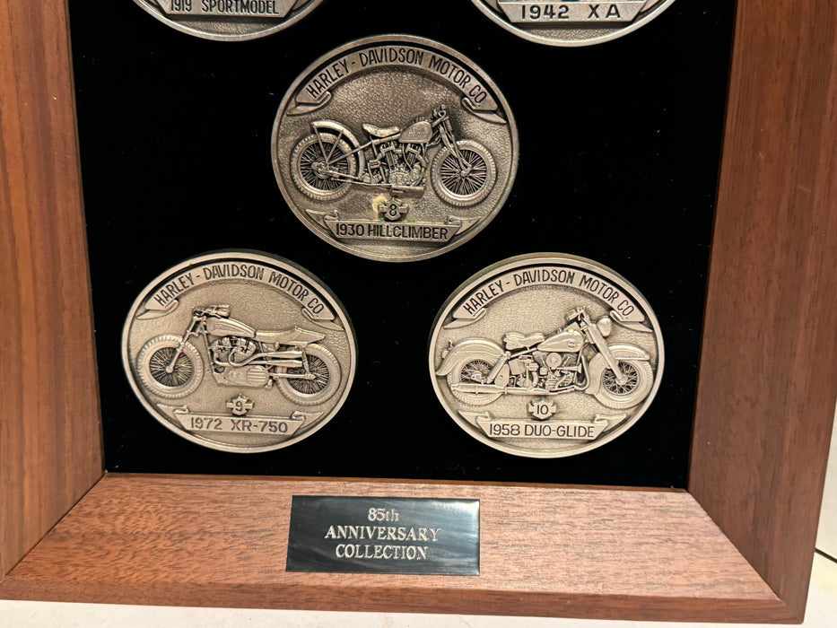 1988 Harley Davidson 85th Anniversary Collection Silver Series 12 Medallion Set   - TvMovieCards.com