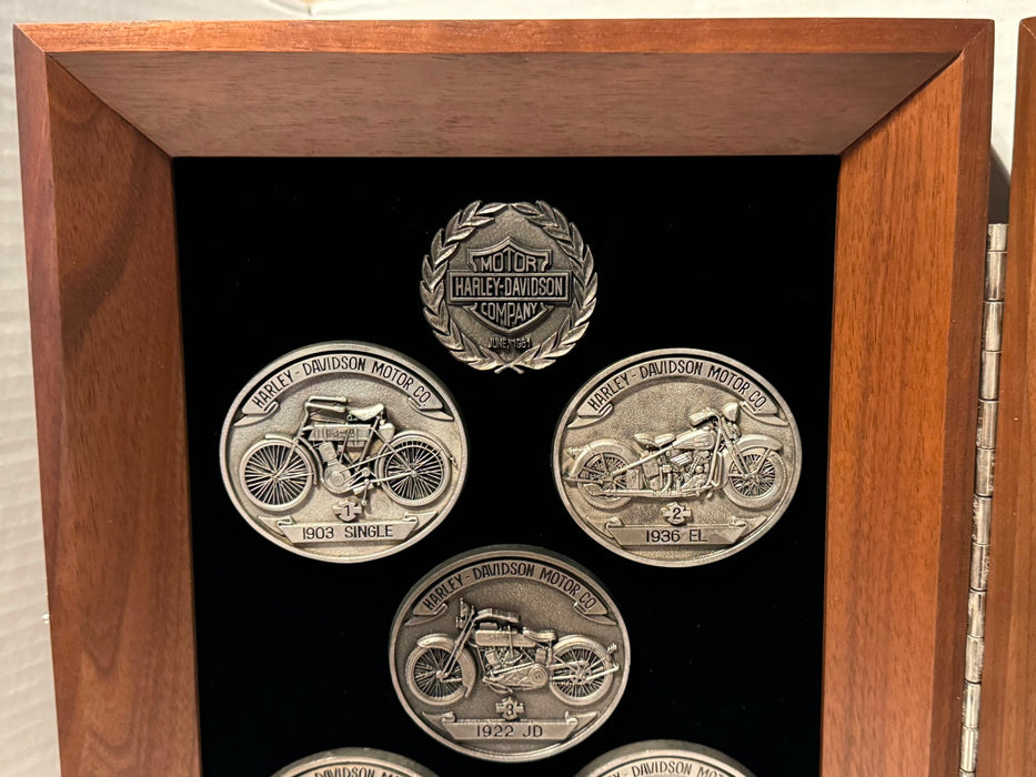 1988 Harley Davidson 85th Anniversary Collection Silver Series 12 Medallion Set   - TvMovieCards.com