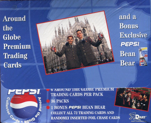Pepsi Cola Around the Globe Card Box with Toy Bear 36 Packs Dart Flipcards 2000   - TvMovieCards.com
