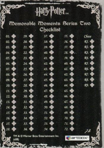 Harry Potter Memorable Moments 2 Base Trading Card Set 72 Cards   - TvMovieCards.com