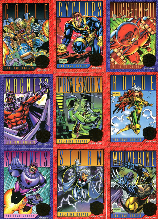 Marvel  X-Men Series 2 Gold Foil Chase Card Set #G-1 thru #G-9 1993 Skybox   - TvMovieCards.com