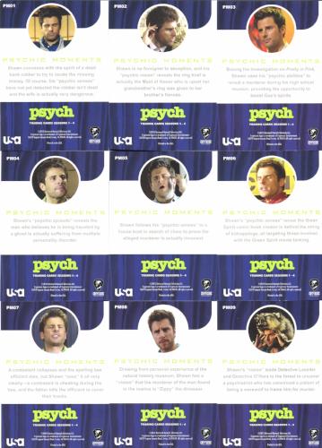 Psych Seasons 1-4 Psychic Moments Chase Card Set PM01-PM09   - TvMovieCards.com
