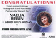 James Bond 50th Anniversary Series Two Nadja Regin Autograph Card A210   - TvMovieCards.com