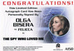 James Bond Heroes & Villains Olga Bisera Autograph Card A150   - TvMovieCards.com