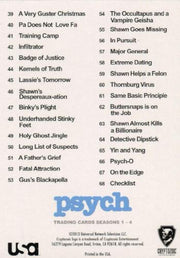 Psych Seasons 1-4 Trading Base Card Set 68 Cards Cryptozoic 2013   - TvMovieCards.com