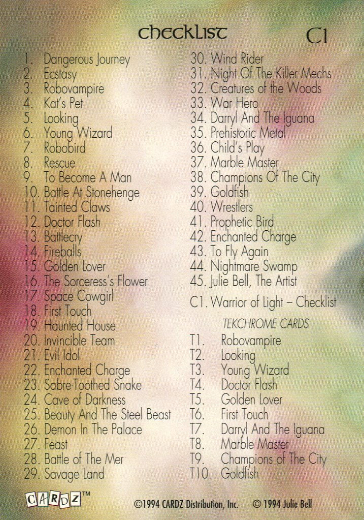 Julie Bell Fantasy Art Base Card Set 46 Cards   - TvMovieCards.com