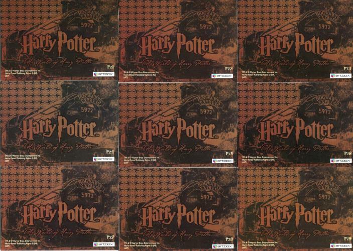 The World of Harry Potter 3D 1 Puzzle Chase Card Set 9 Cards PZ1 - PZ9   - TvMovieCards.com