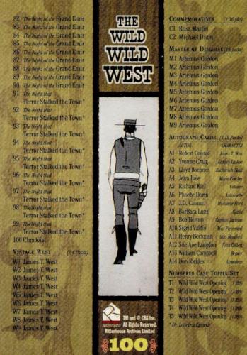 Wild Wild West Season 1 Base Card Set 100 Cards   - TvMovieCards.com
