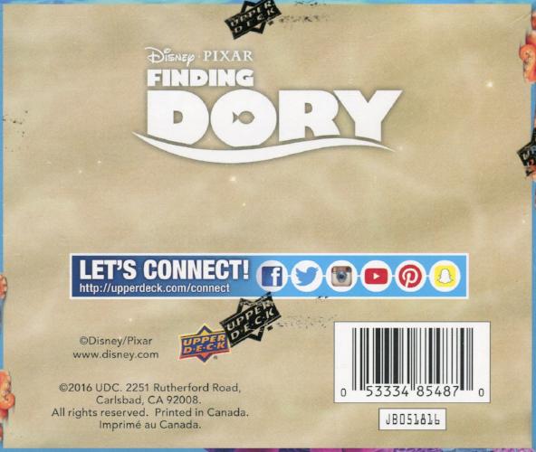 Finding Dory Card Box Disney Pixar Movie 24 Packs Upper Deck 2016   - TvMovieCards.com