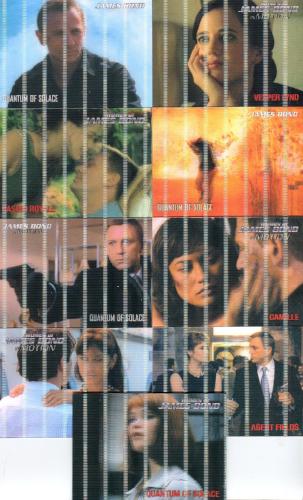 James Bond Heroes & Villains Lenticular Expansion Card Set 9 Cards 64 -69 2010 - TvMovieCards.com