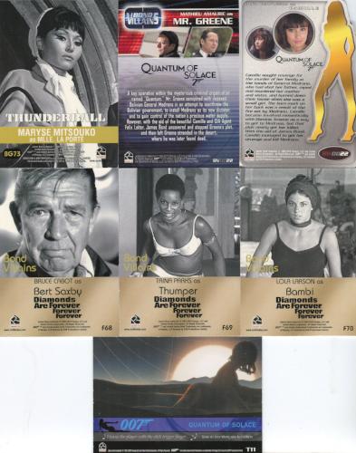 James Bond Heroes & Villains Expansion Partial Card Set 7 Cards   - TvMovieCards.com