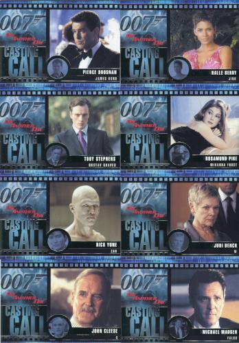 James Bond Die Another Day Casting Call Chase Card Set C1 thru C12   - TvMovieCards.com