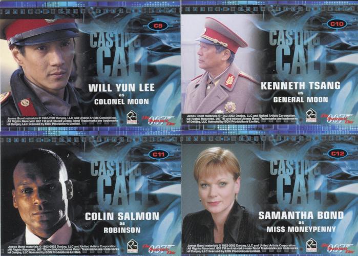 James Bond Die Another Day Casting Call Chase Card Set C1 thru C12   - TvMovieCards.com